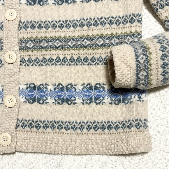 Lambswool nordic fair isle cabincore twee grandma sweater - Picture 9 of 10